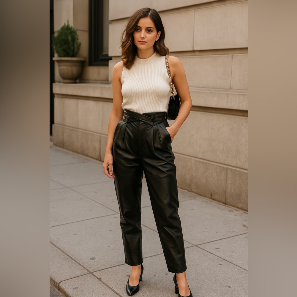 1984 Black Leather Pants